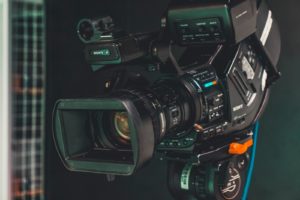 black and gray video camera